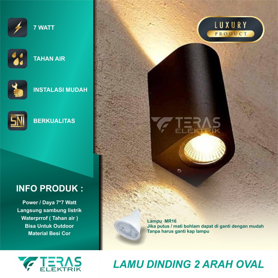 Jual Lampu Dinding 2 Arah Minimalis Lampu Hias Dinding 7 Watt 2 Arah ...