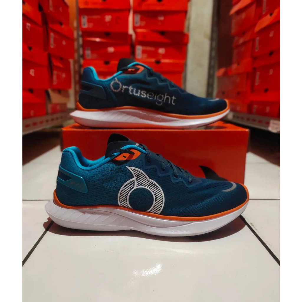 Jual Ortuseight Hyperdrive 20 Navy Cyan White Sneakers Sepatu Lari