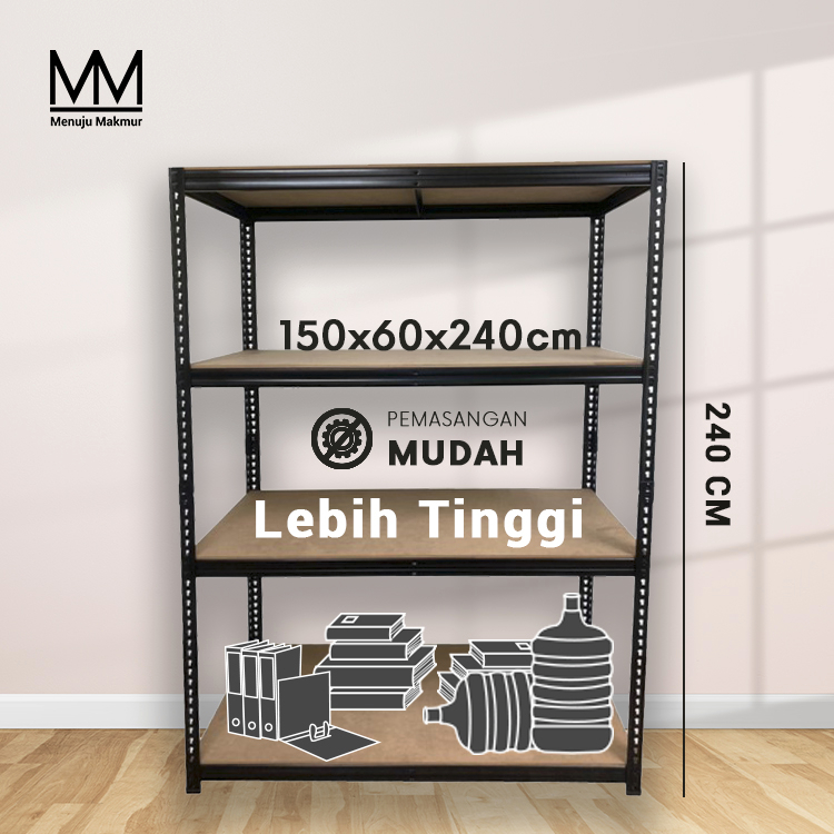 Jual Rak Besi MyStar BS 5000M Serbaguna 4/5 susun MDF 150x60x240cm ...
