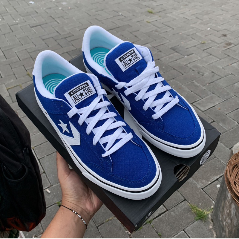 Jual CONVERSE TOBIN OX ROYAL BLUE WHITE A03687C ORIGINAL | Shopee Indonesia