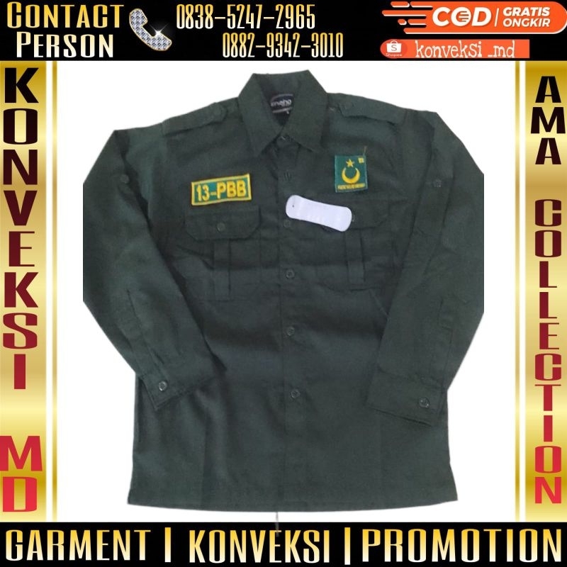 Jual kemeja partai PBB partai bulan bintang full bordir/kemeja PBB ...