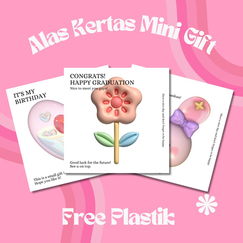 Jual Alas Kertas Mini Gift Part Iii Bisa Custom Teks Free Plastik Shopee Indonesia