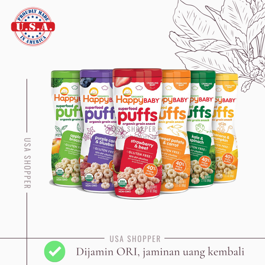 Happy Baby Superfood Puffs Jual [ORI USA] Happy Baby Organic
