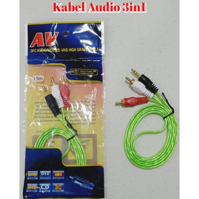 Jual Kabel Aux In Kabel Jack Audio Ke Kabel Audio In Panjang M Shopee Indonesia