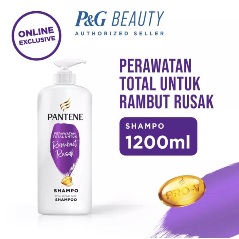 Jual Pantene Shampoo Perawatan Rambut Rontok 900ml-1200ml/Anti Ketombe ...