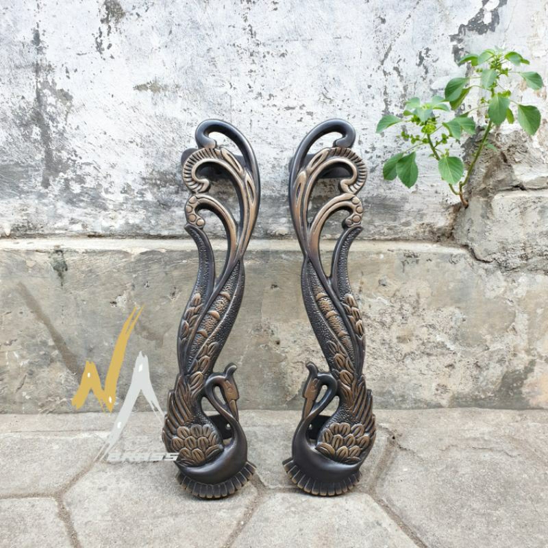 Jual GAGANG PINTU RUMAH HANDLE PINTU RUMAH KUNINGAN UKURAN 37CM