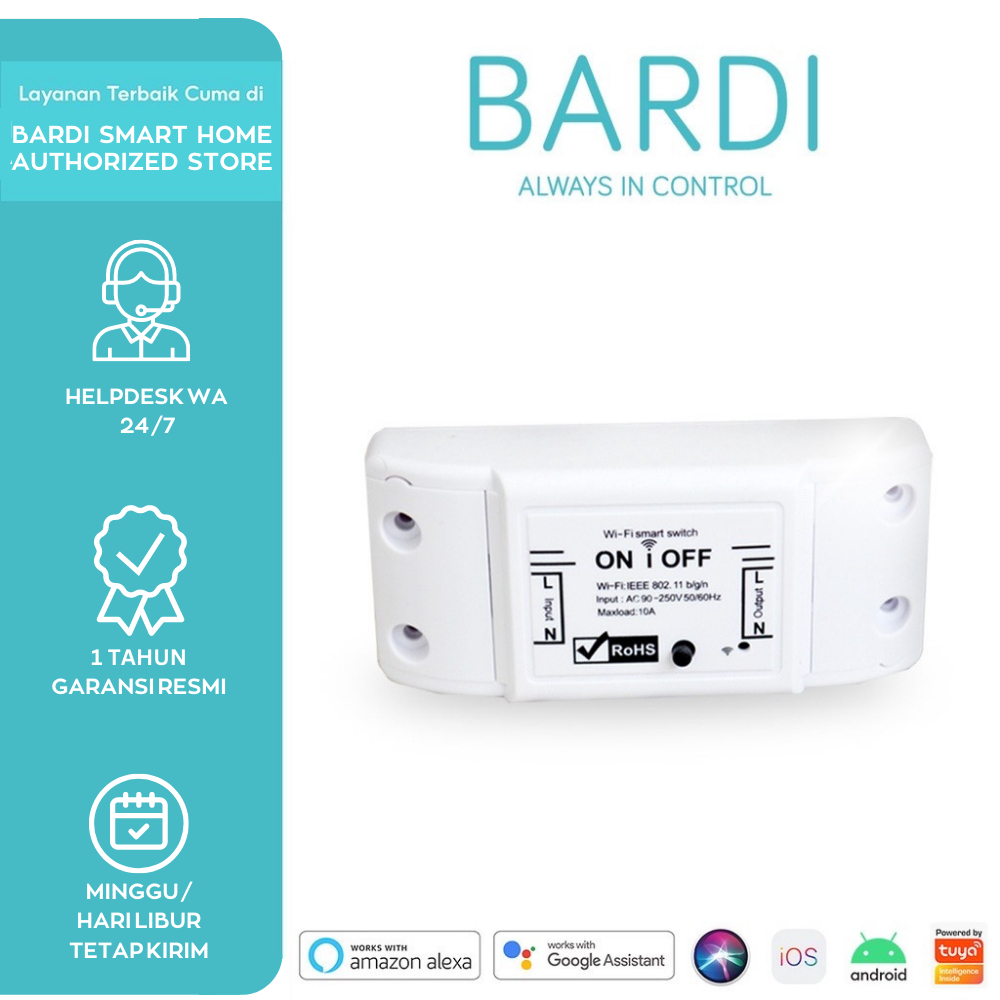 Jual BARDI Breaker Smart Saklar On/Off Switch Modul Kontrol Aliran ...
