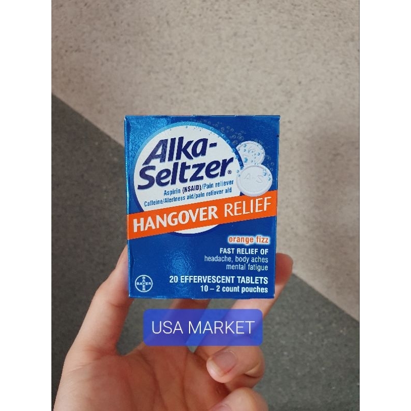 Jual Alka Seltzer Hangover Relief 20 effervescent tablets headache body