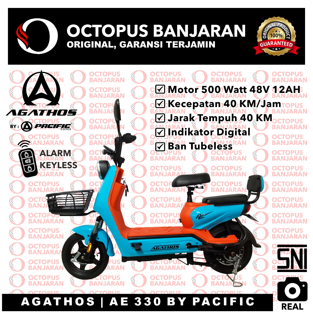 Jual Sepeda Listrik Agathos Ae Ori Bergaransi Resmi Shopee