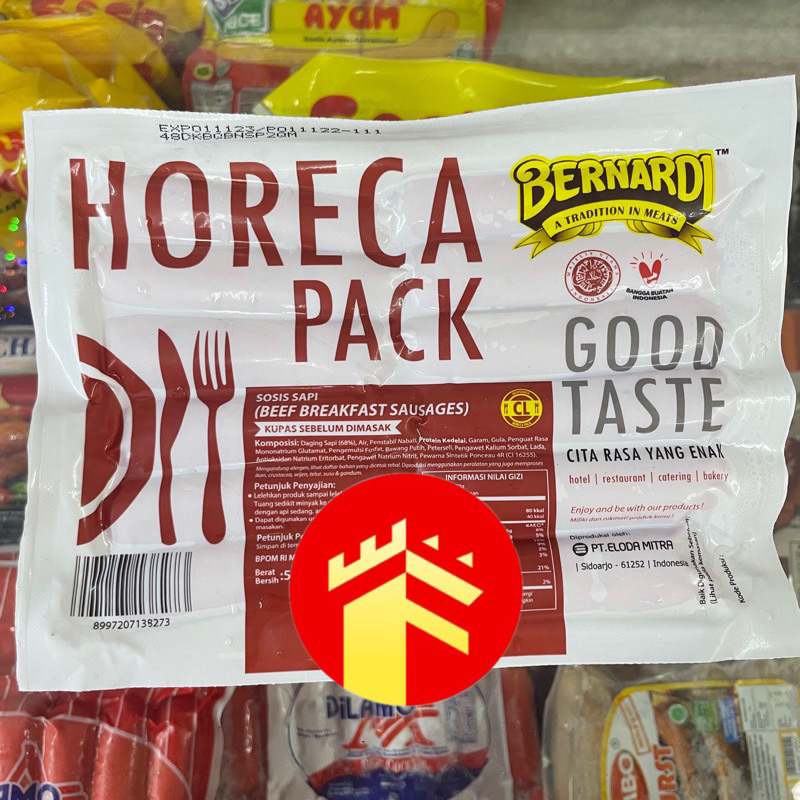 Jual Bernardi Horeca Pack Sosis Sapi Beef Breakfast Sausages 500 Gr Cl