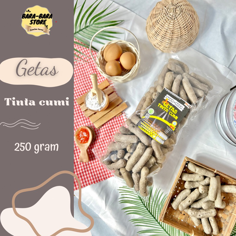 Jual Getas tinta cumi/ getas Bangka/ cemilan/snack kemasan 250gram ...