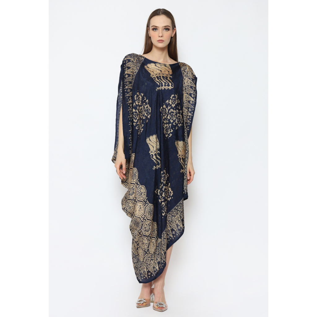 Jual Batik Etniq Craft Renata Dress Batik Viscose Assimetris-Navy ...