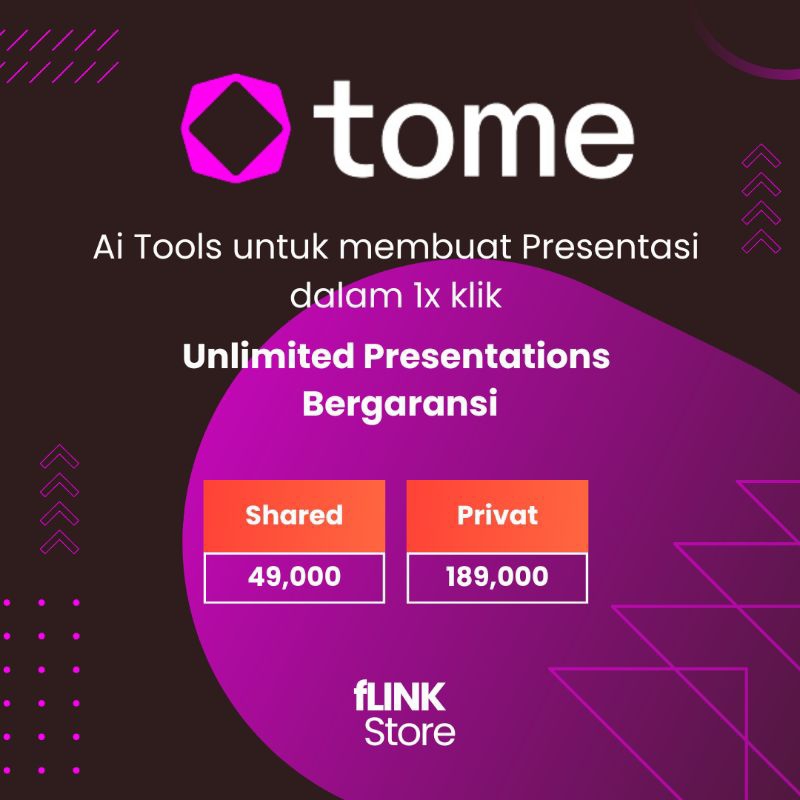Jual tome app ai untuk membuat presentasi 30 hari resmi shopee