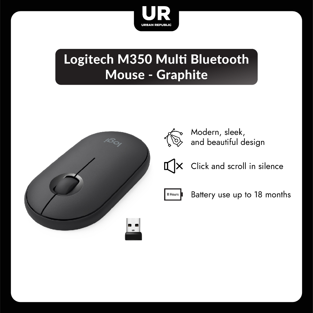 Jual Logitech M350 Multi Bluetooth Mouse - Graphite | Shopee Indonesia