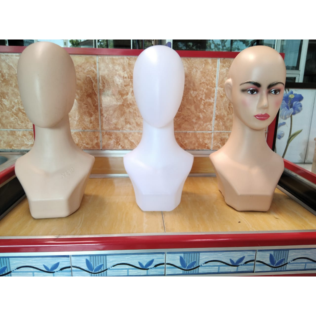 Jual Display Kepala Manekin Tanpa Muka Tempat Pajangan Wig Topi