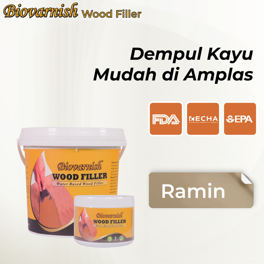 Jual Dempul Kayu Biovarnish Wood Filler Warna Ramin Gr Shopee