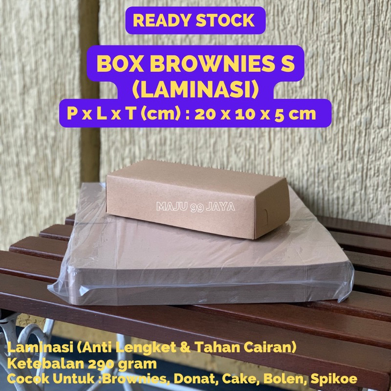 Jual Dus Box Brownies S / Box Roti Bakar Kraft Coklat Ukuran 20x10x5 cm ...