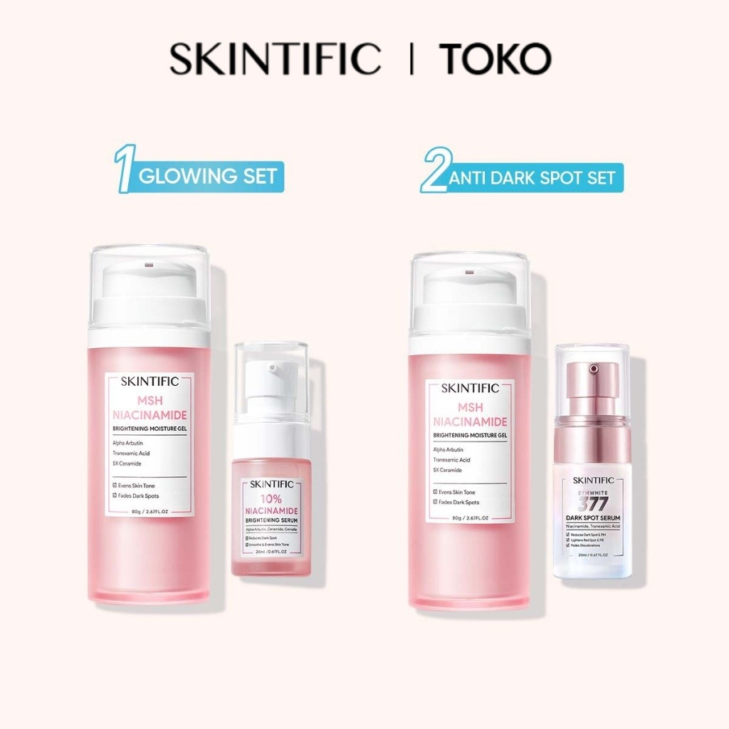 Jual 【2PCS】SKINTIFIC 2PCS Moisturizer+Serum Brightening & Glow SymWhite ...