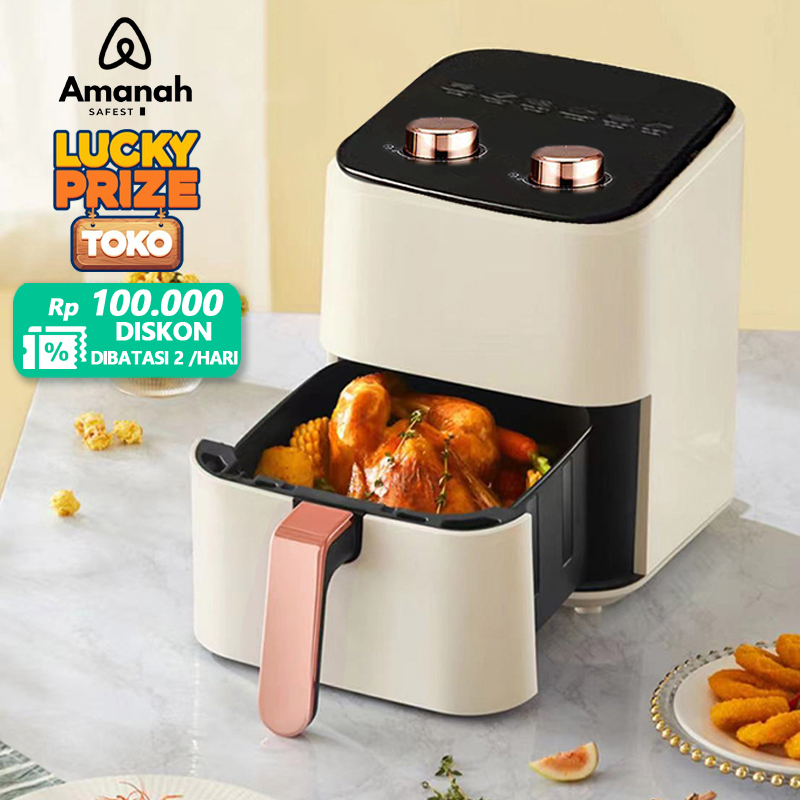 Jual AMANAH Air Fryer Low Watt 5.2 L Mesin Elektrik Penggorengan Tanpa