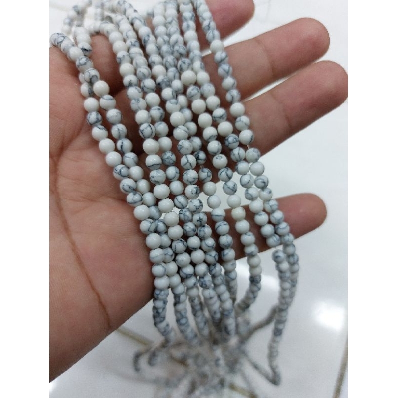 Jual Manik Batu Alam Model Bulat Size Mm Isi Butir Bahan Gelang Kalung Dll Shopee Indonesia