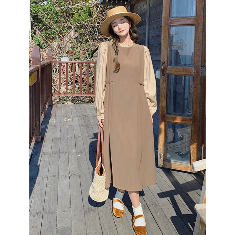 Jual Longsleeve Brown Dress Casual F285 Shopee Indonesia