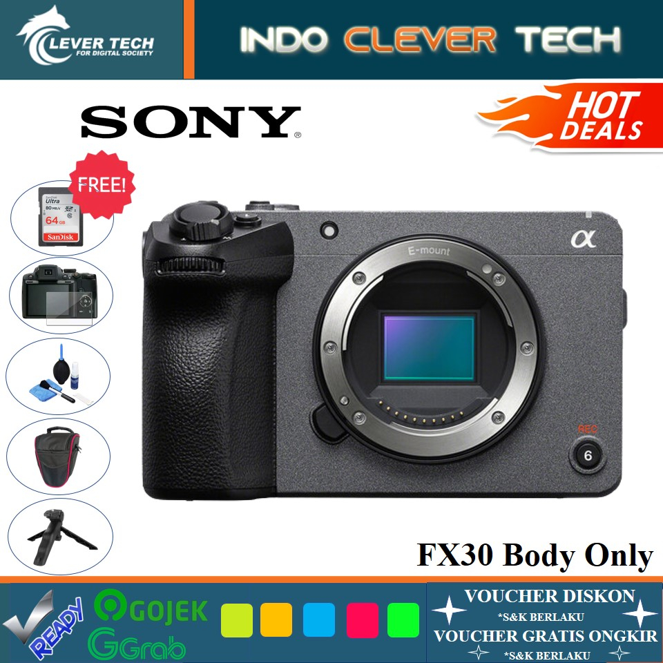 Jual Sony FX30 Body Only Compact Cinema Line Camera Sony FX-30 - RESMI