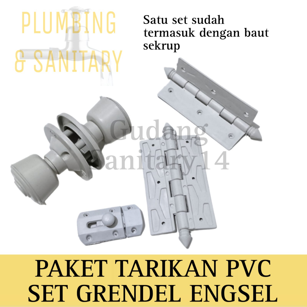 Jual Paket Tarikan Pintu Pvc Grendel Inch Engsel Inch Shopee Indonesia