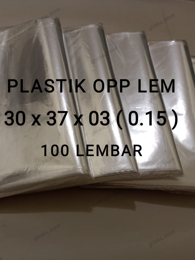 Jual Plastik Opp 30x37 Tebal 03 Murni Plastik Opp Seal Lem Plastik Bening Packing Baju 100 1439