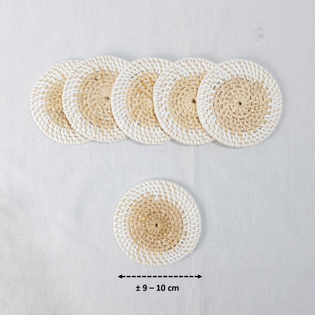 Jual LusioSB Coaster Rotan Alas Gelas Rotan Tahan Panas | Shopee Indonesia