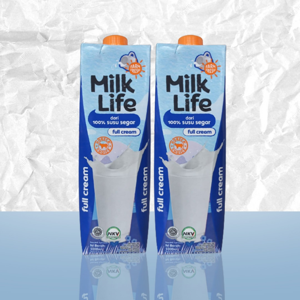 Jual Milk Life UHT Full Cream 1000 ml Shopee Indonesia