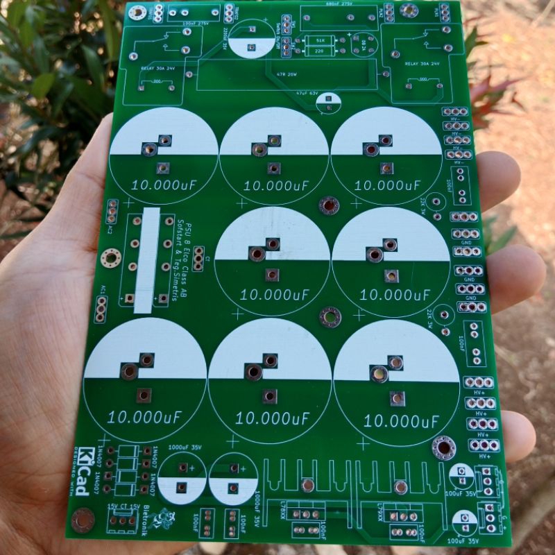 Jual PCB PSU ISI 8 ELKO CLASS AB LENGKAP SOFTSTART SIMETRIS DOUBLE