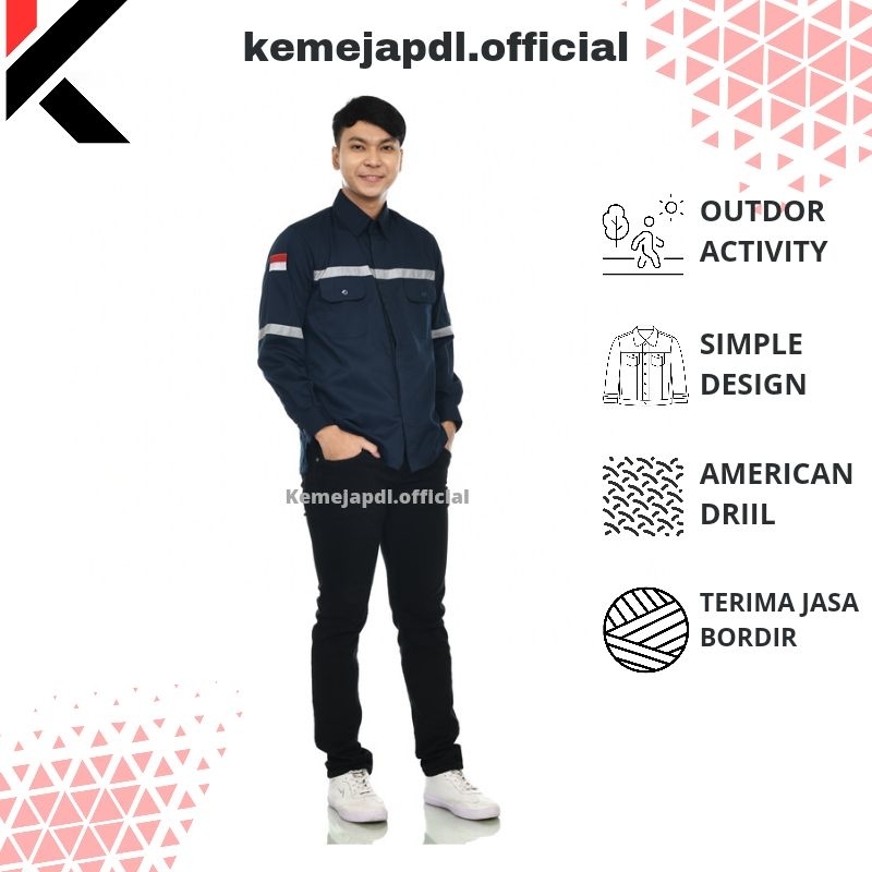 Jual Ukuran Jumbo Baju Wearpack Kemeja Safety K Proyek Tambang Lengan Panjang Seragam Kerja