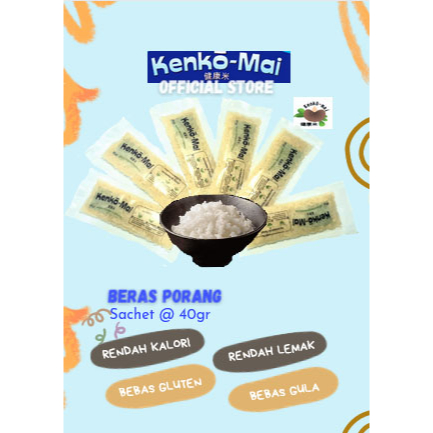 Jual KENKO-MAI Beras Porang Sachet/ satu porsi - Shirataki/Konjac Rice ...