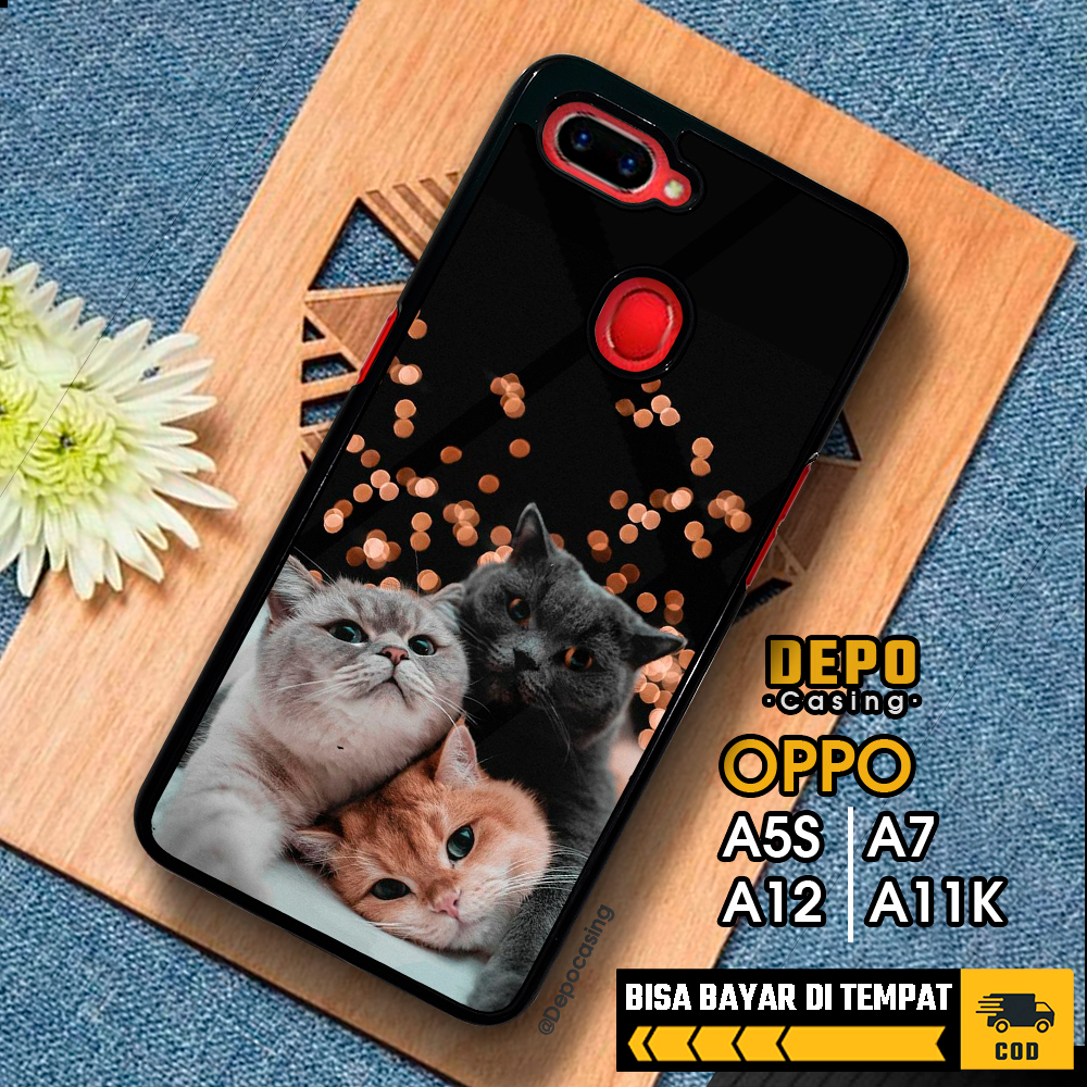 Case Oppo A5S A12 A7 A11K Casing Oppo A5S A12 A7 A11K Depo Casing [MEOW]  Case Glossy Case Aesthetic Custom Case Anime Case Hp Oppo Casing Hp Keren 