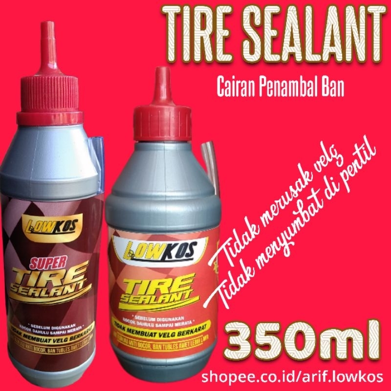 Jual LOWKOS - CAIRAN BAN TUBLES 350ml TIRE SEALANT PENAMBAL BAN ...