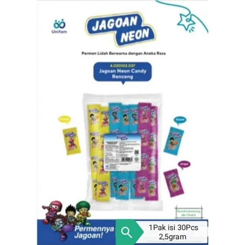 Jual Permen Jagoan Neon Candy Renceng 1Pak isi 30Pcs | Shopee Indonesia