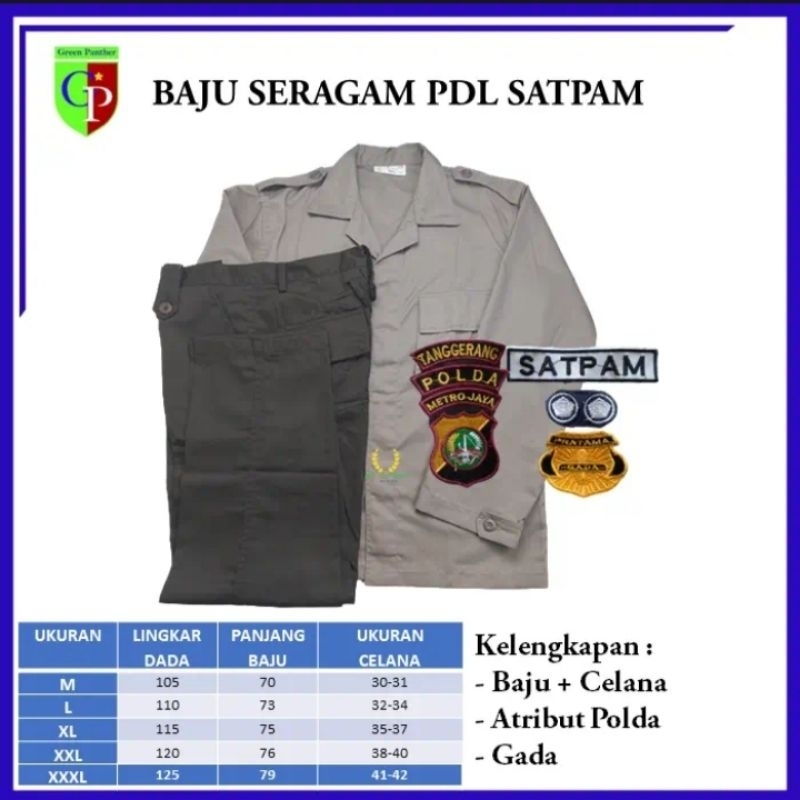 Jual Terbaru!! Seragam PDL Security Satpam Model Terbaru / BAJU SERAGAM ...