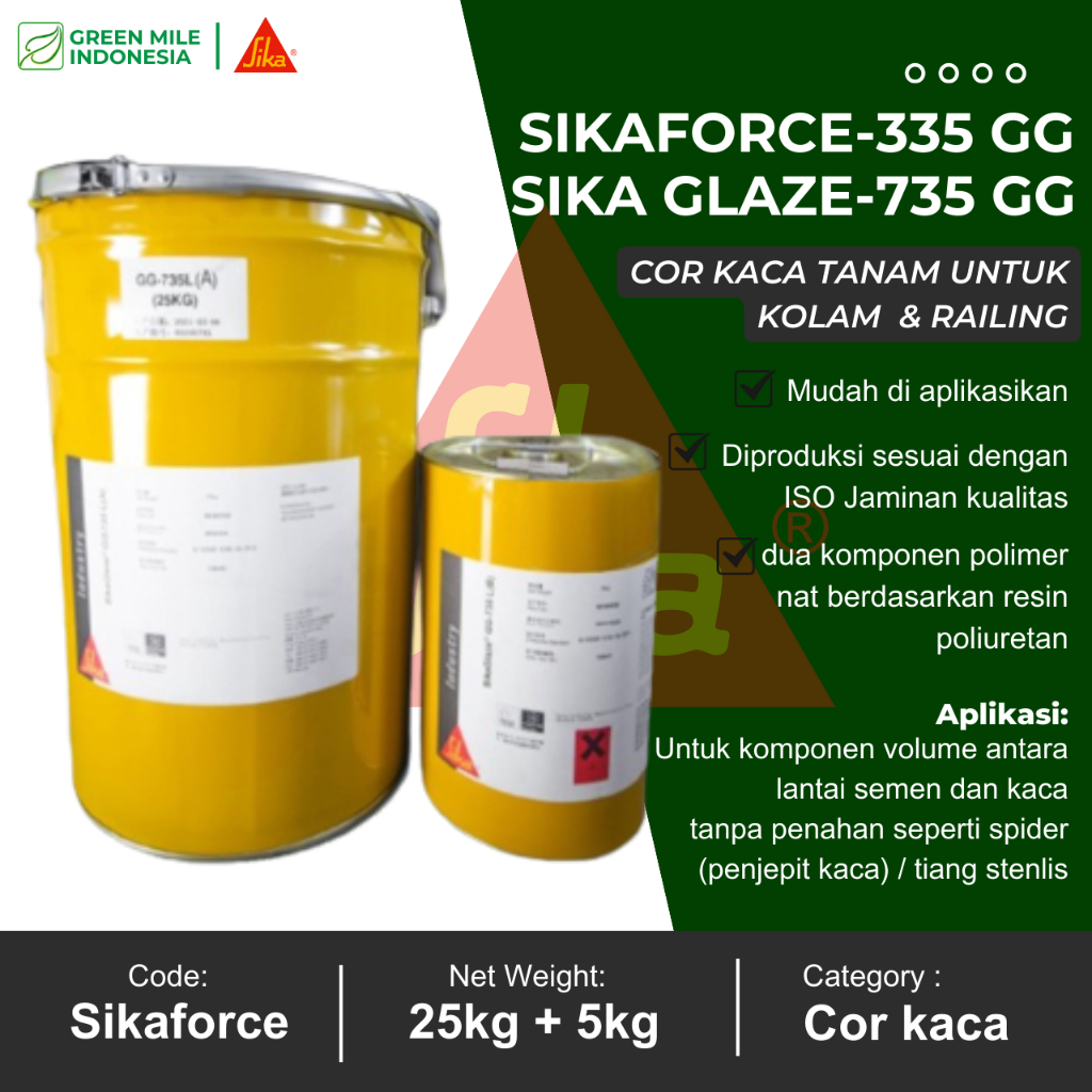 Jual Sika Force 335 GG Sika Glaze GG 735 Cor Kaca Tanam Untuk Kolam ...