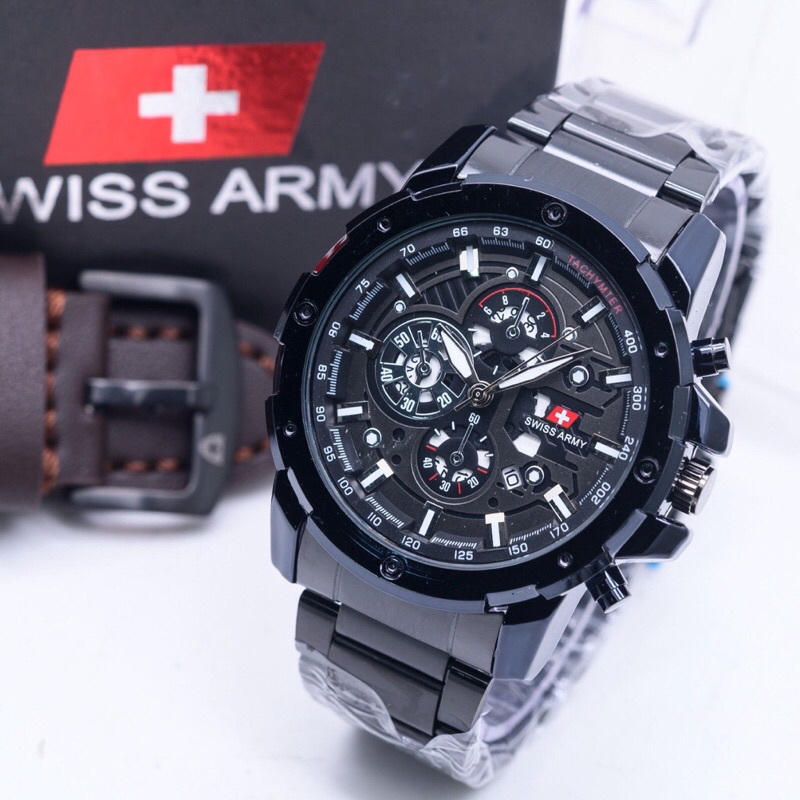 Jam tangan best sale swiss army chronograph