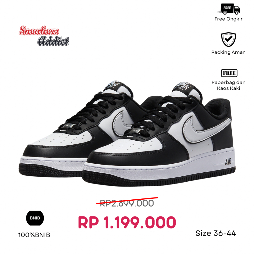 Jual Sepatu Sneakers Nike Air Force 1 '07 Black White Panda 2023