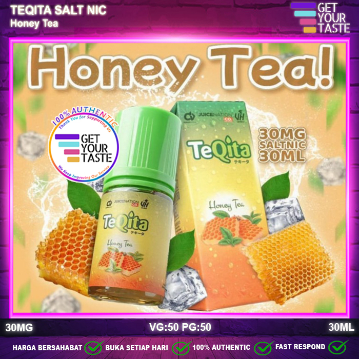 Jual Liquid TeQita Honey Tea Salt Nic 30ML Saltnic by Juicenation x CV