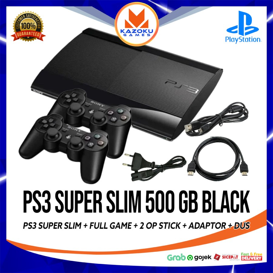 Jual SONY PLAYSTATION 3 Super Slim seri 4000 harddisk 250gb + 1