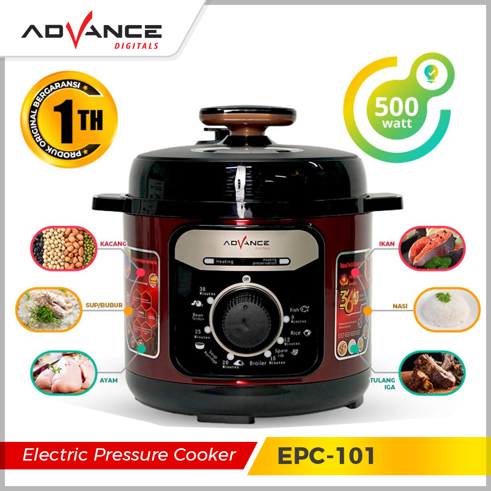 Jual ADVANCE EPC101 Panci Presto 4 Liter Electric Pressure Cooker