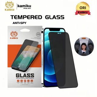 Kamiku Privacy For iPhone 16/ 15/14 / 13 / 12 / 11 / X  PRO / MAX / PRoMax Tempered Glass -GTP08a