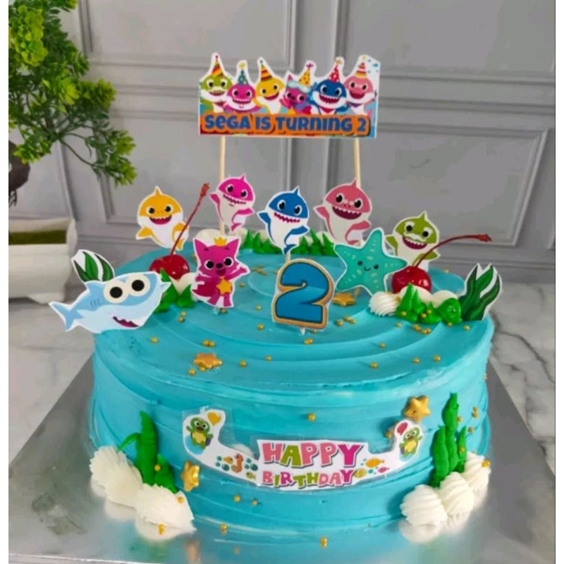 Jual Kue Ulang Tahun Baby Shark / Birthday Cake Bisa Semua Karakter