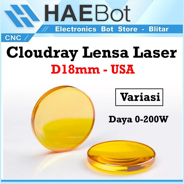 Jual HAEBOT Cloudray Lensa Laser Co2 D18mm 18mm USA ZnSe FL CNC Fokus