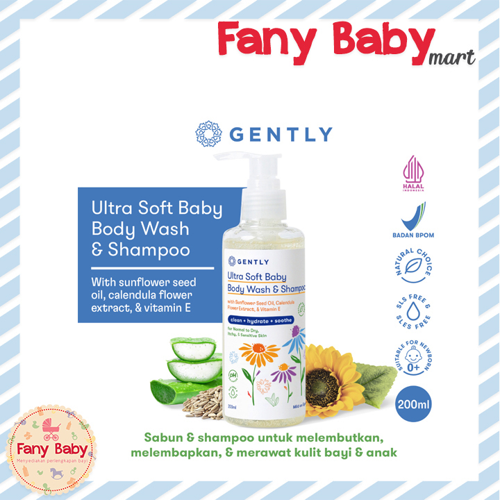 Jual Gently Ultra Soft Body Wash And Shampoo Sabun And Shampoo Bayi