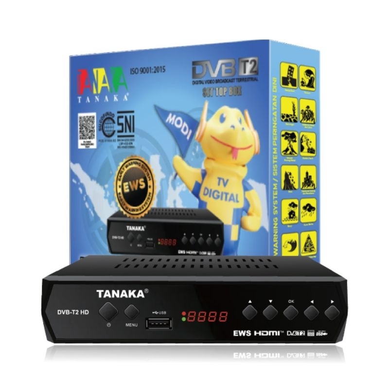 Jual STB Set Top Box Tanaka V2/T2 METAL/BESI Digital DVB T2 | Shopee ...