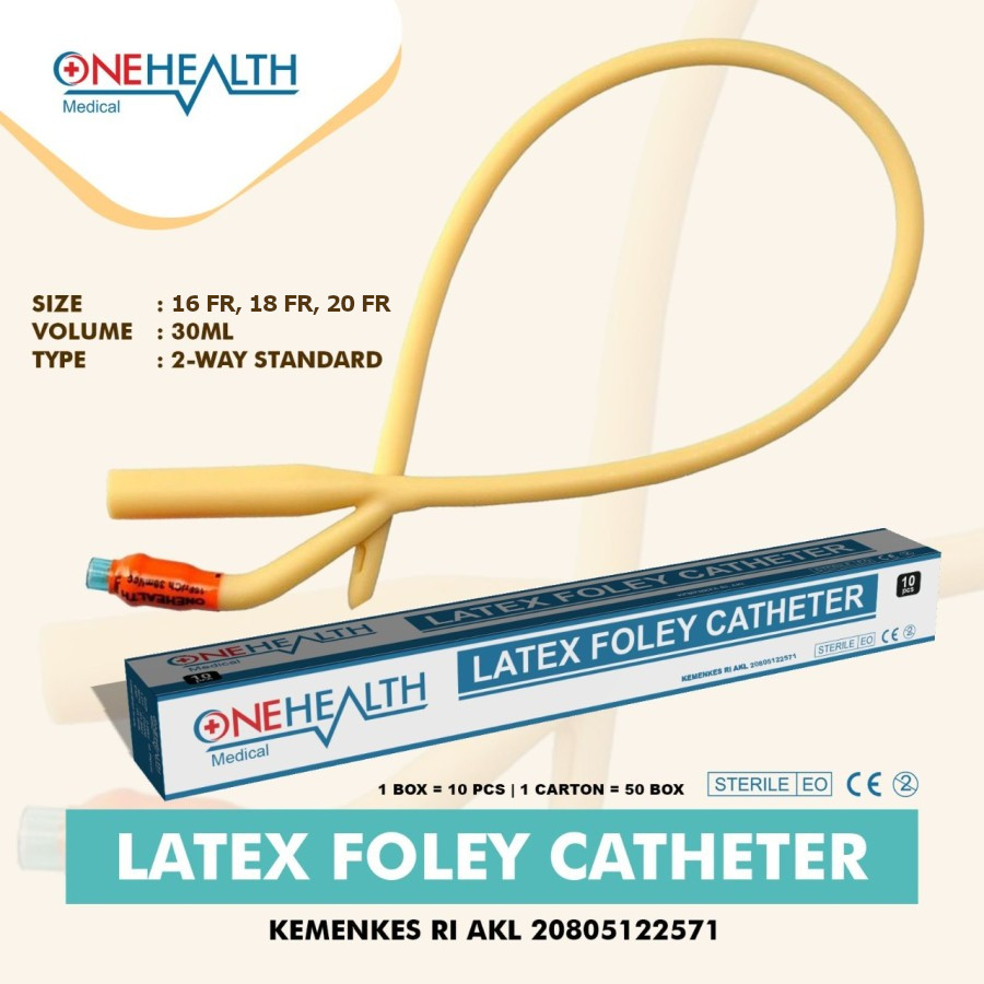 Jual 1 PCS ONEHEALTH Foley Catheter / Selang Kencing / Selang Urine