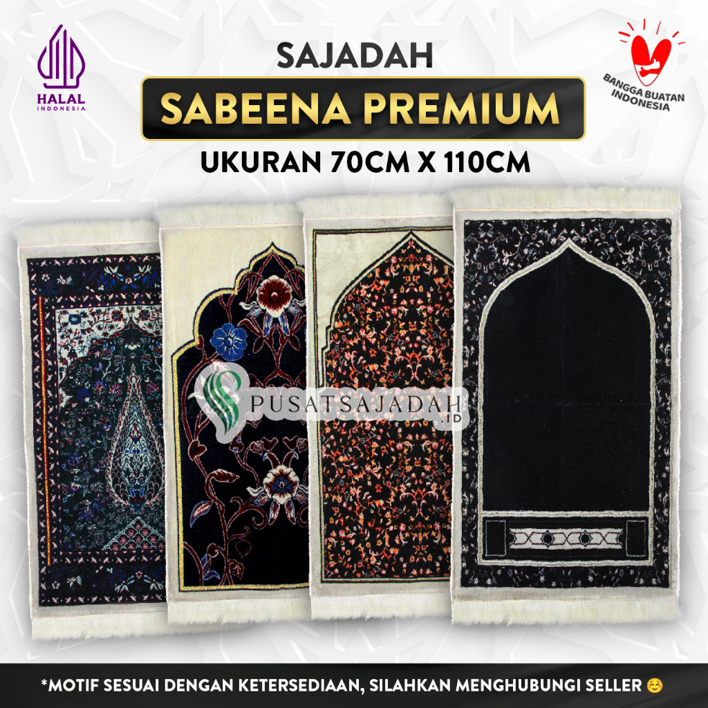 Jual Sajadah Dewasa Mewah & Tebal | Sabeena Premium | Uk. 70x110 ...